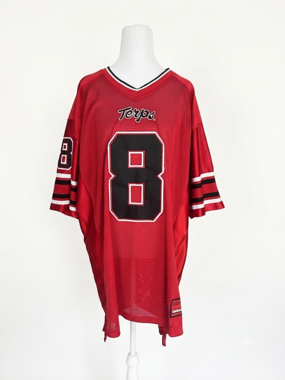 Vtg Maryland Terrapins Terps Colosseum Football Jersey Red Mens XL‎ #8 Stitched
